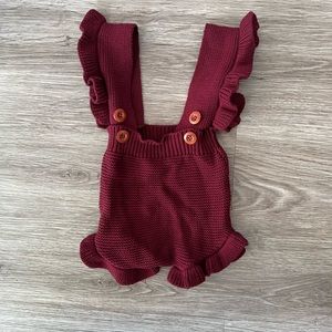 Knit shorts pinafore